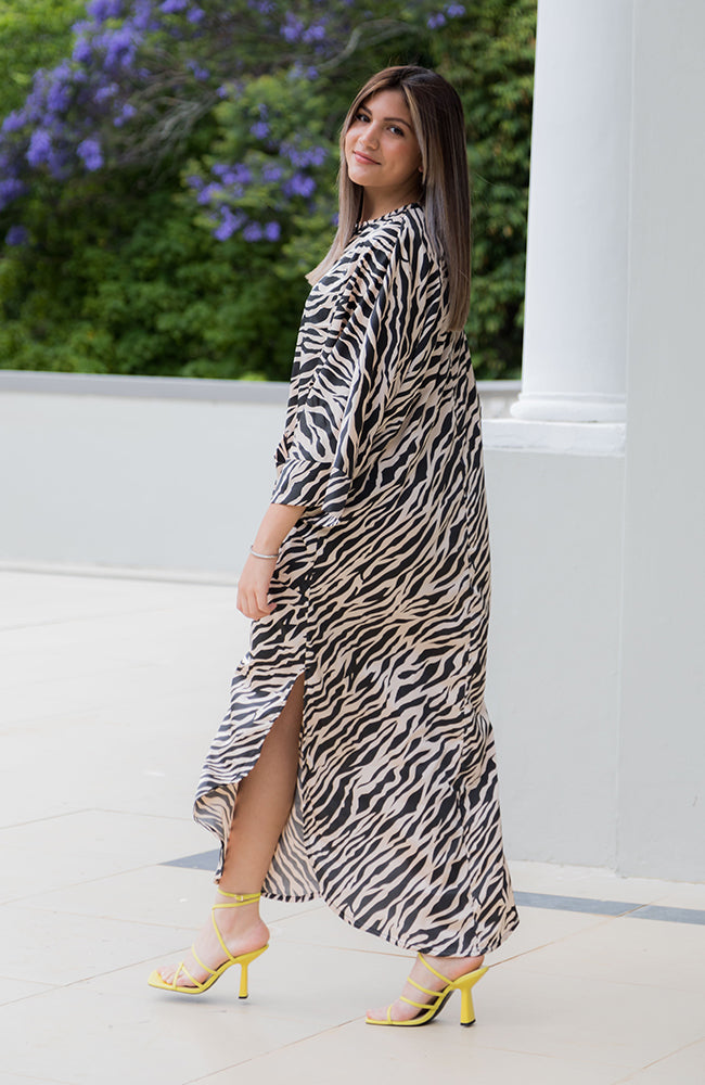 Beautiful Zebra Print on Armani Silk Faisa