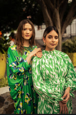 Spring green floral kaftan