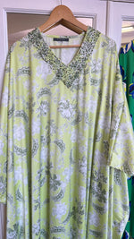 Lime paisley kaftan