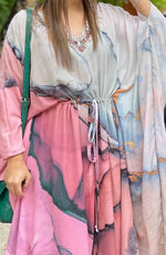 V-Neck Marble Ombre Kaftan