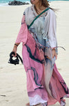 V-Neck Marble Ombre Kaftan