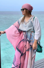 V-Neck Marble Ombre Kaftan