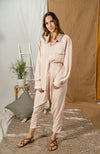 Basic High Waisted Harem Detailed Pants Suit