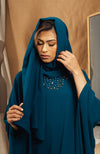 V-Neck Beaded Kaftan with Scarf