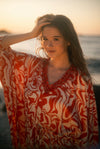 Scarlet kaftan Red/orange