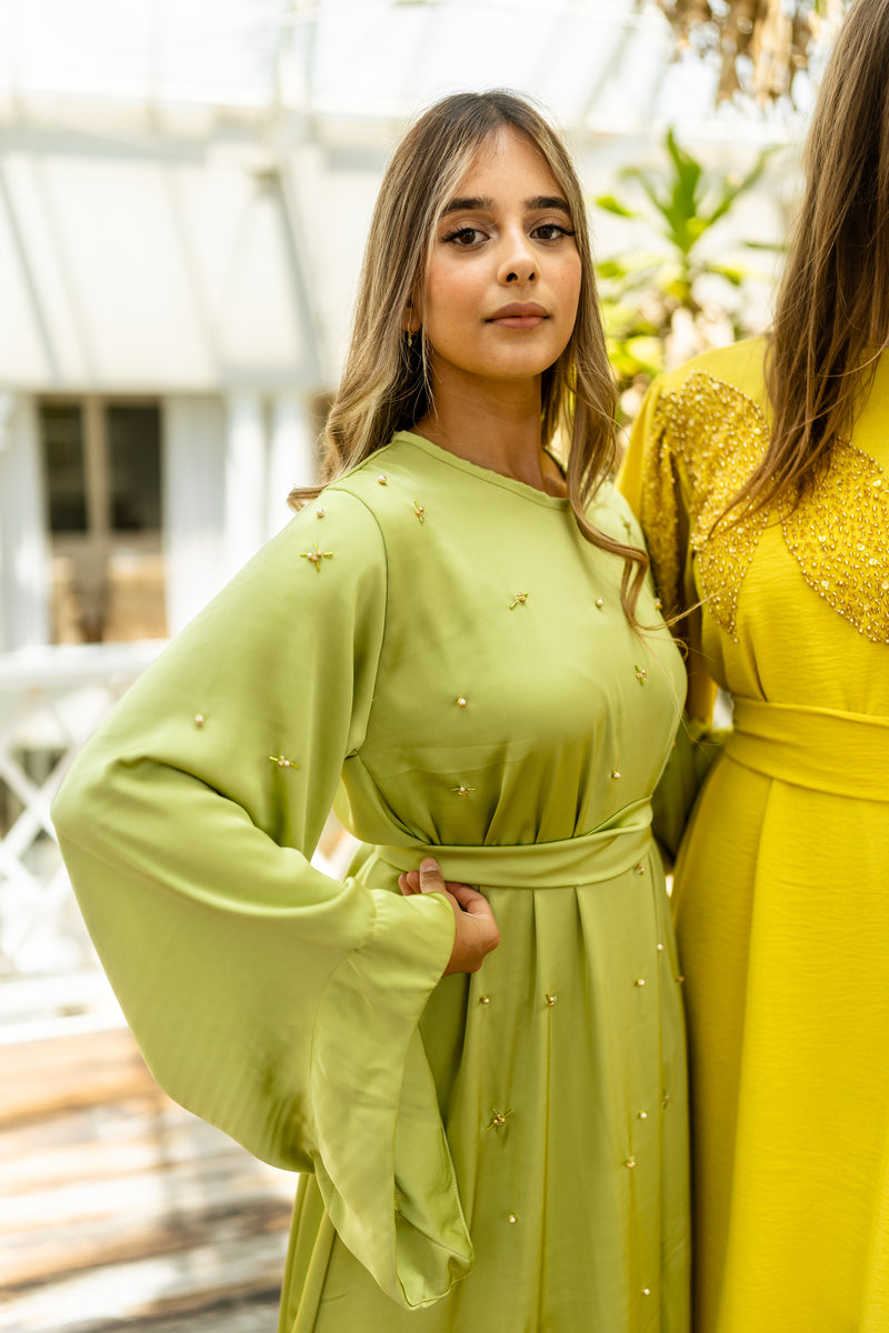 Lime dropped sleeve