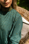 High Neck Beaded Kaftan