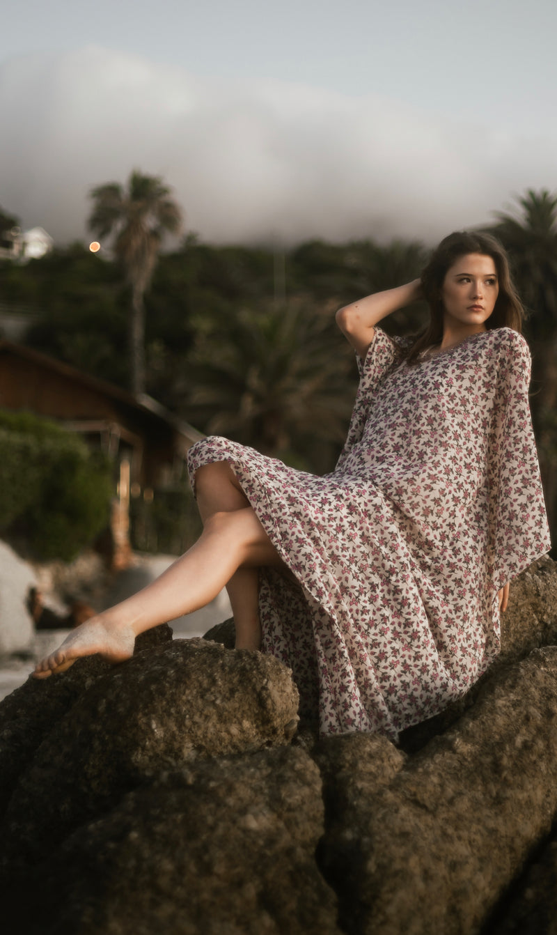 Petite floral kaftan